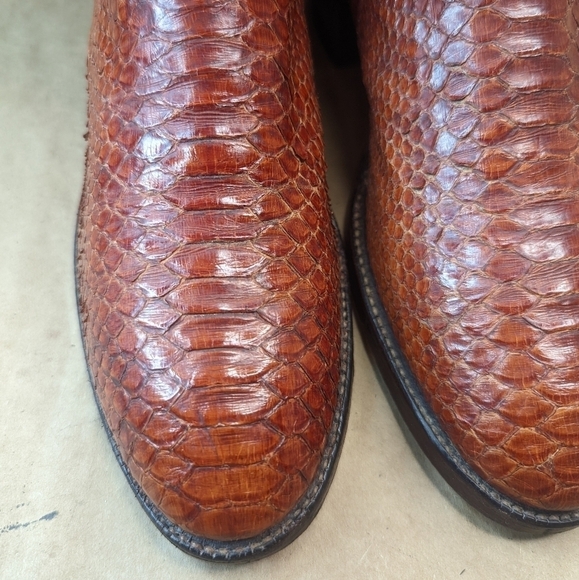 Tony Lama Black Label women's sz 6.5B Exotic Genuine Brown Ostrich Leg classic W - Picture 4 of 13